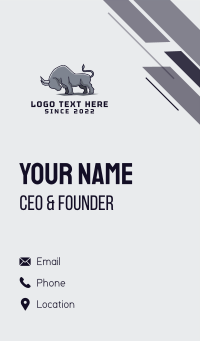 Charging Wild Bull Business Card Design