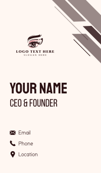 Feminine Eyelash Eyebrow Business Card Design