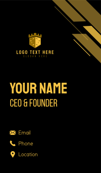 Golden Castle Tower Business Card Design