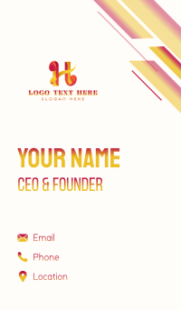 Agency Studio Letter H Business Card Design