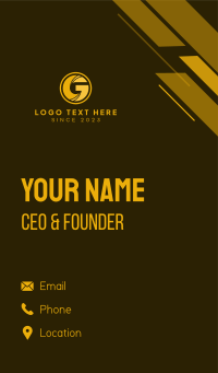 Golden Letter G Business Card Design