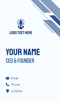 Ferry Ship Anchor  Business Card Design