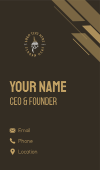 Skull Dagger Sword Business Card Design