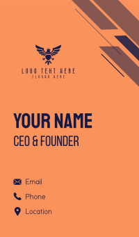 Blue Eagle Crest Business Card Design