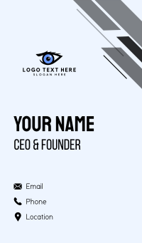 Angry Eye Lens Business Card Design