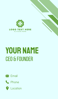 Green Simple Lettermark Company Business Card Design