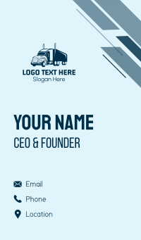 Heavy Haulage Truck Business Card Design