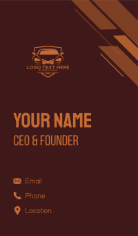 Orange Race Car Business Card Design