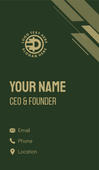 Crypto Technology Letter D Business Card Design