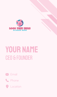 Cute Pig Animal Business Card Design