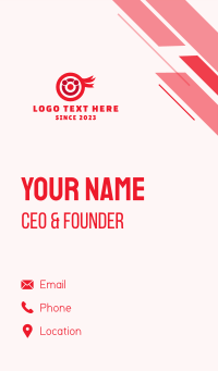 Red Target Circles Business Card Design