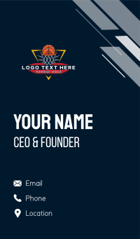 Basketball Sports Varsity Business Card Design