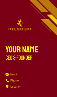 Energy Lightning Human Business Card Design