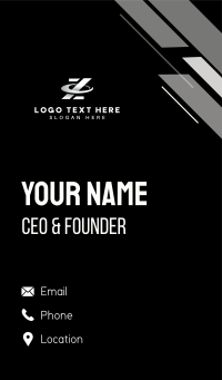 Freight Logistics Letter Z Business Card Design