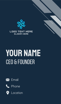 Blue Geometry Tech Business Card Design