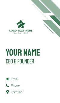 Green Star Leaf Business Card Design