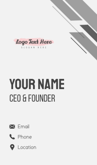 Pretty Pastel Wordmark Business Card Design