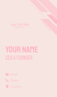 Cute Feminine Wordmark Business Card Design