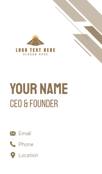 Ancient Pyramid Structure Business Card Design