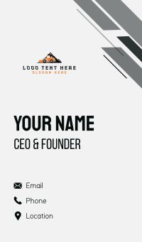 Front Loader Mountain Construction  Business Card Design