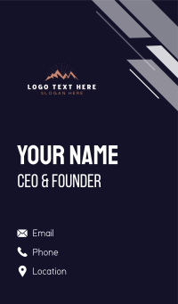 Hipster Mountain Range Business Card Design