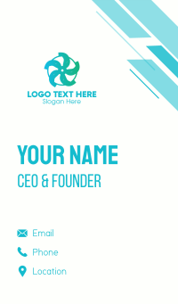 Gradient Energy Turbine Business Card Design