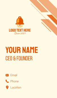 Orange Bell Ringer  Business Card Design