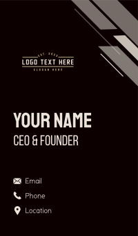 Generic Masculine Wordmark Business Card Design