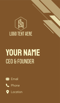 Geometric Modern Chair  Business Card Design