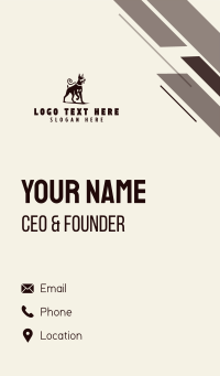 Doberman Dog Leash Business Card Design