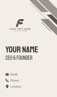 Business Professional Company Letter F Business Card Design