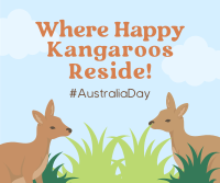 Fun Kangaroo Australia Day Facebook Post Design
