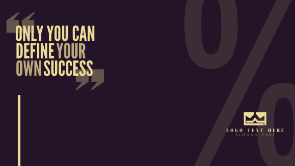 Your Own Success Zoom Background Design Image Preview