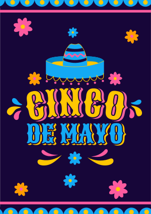 Colorful Hat in Cinco De Mayo Poster Image Preview