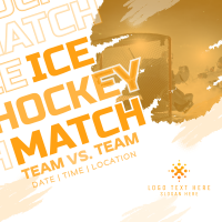 Ice Hockey Versus Match Linkedin Post Design