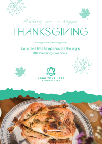 Thanksgiving Day Greetings Poster Design