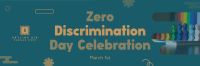 Playful Zero Discrimination Celebration Twitter header (cover) Image Preview