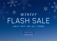 Winter Flash Sale Postcard Image Preview