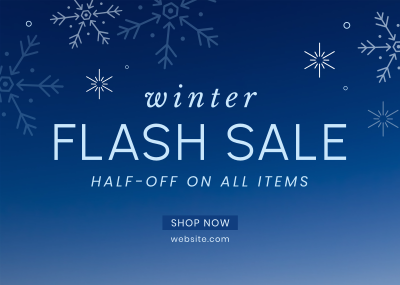 Winter Flash Sale Postcard Image Preview