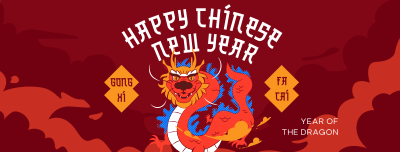 Chinese Dragon Year Facebook cover Image Preview