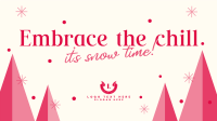 Winter Trees Greeting Facebook Event Cover Design