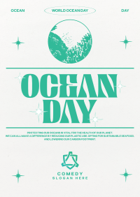 Retro Ocean Day Poster Image Preview
