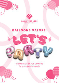 Cute Party Planner Flyer Design