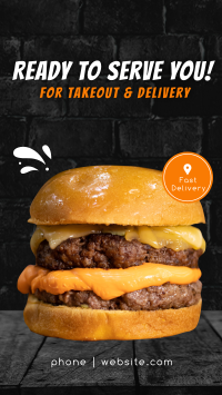 Fast Delivery Burger Facebook story Image Preview