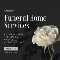 Funeral White Rose Instagram post Image Preview