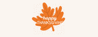 Happy Thanksgiving Autumn Leaf Facebook cover Image Preview