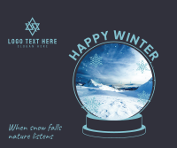 Snow Globe Facebook Post Preview