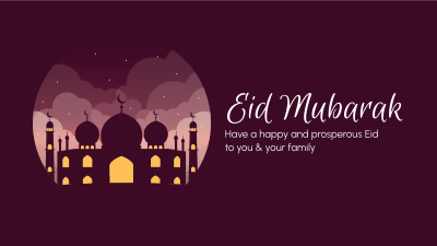 Happy Eid Mubarak Facebook event cover Image Preview