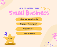 Support Small Business Facebook Post Design
