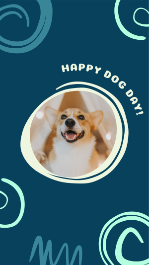Graphic Happy Dog Day Facebook story
